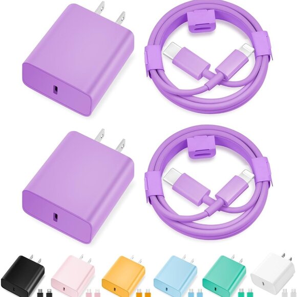 iPhone 11 Charger Fast Charging 6 foot cable USB C MFi Certified One 6" Lighting - Picture 1 of 1